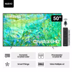 SAMSUNG - Televisor Samsung Smart TV 50 Crystal UHD 4K- UN50CU8200GXPE- Gris Titan