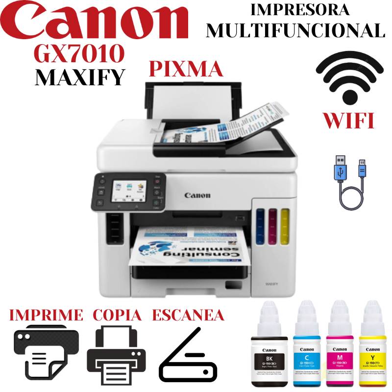 Impresora Multifuncional Canon Maxify GX7010