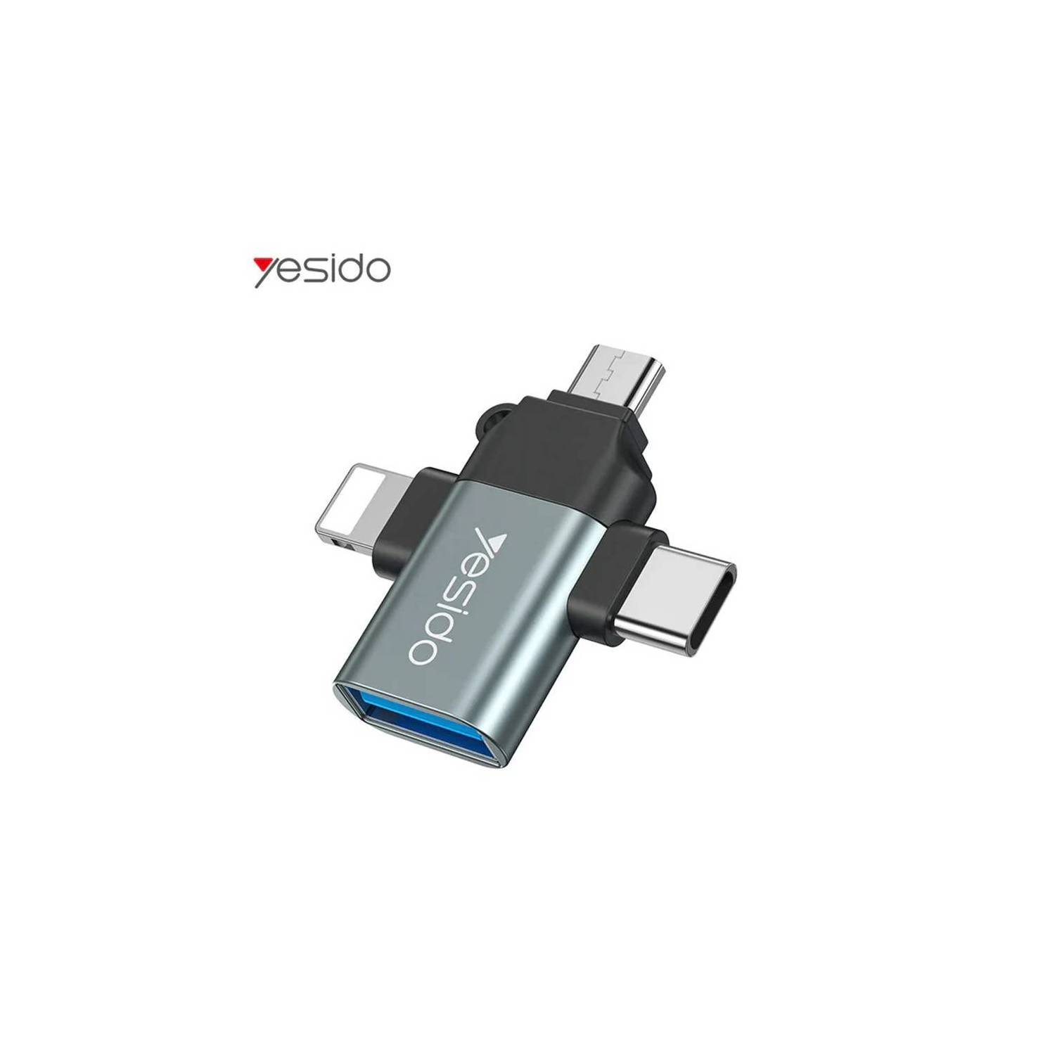 Adaptador USB OTG lightning + Tipo C Guatemala