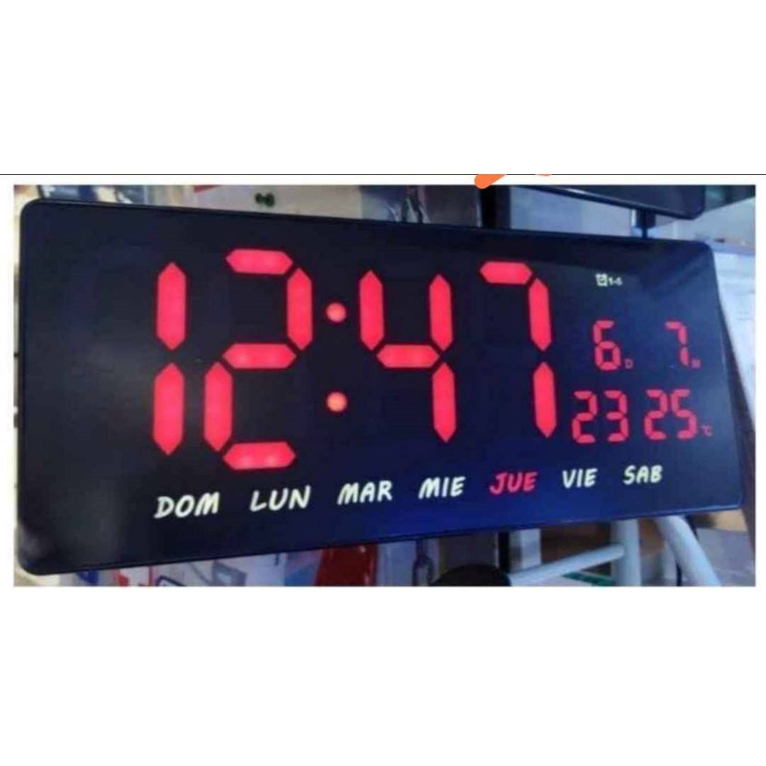 GENERICO Reloj digital pared led fecha temperatura