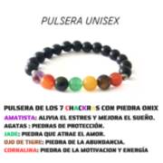 Pulsera de PLa. 950 con piedras naturales 7 colores PERUVIANE