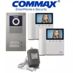 COMMAX - Kit de Video Portero para 2 Departamentos
