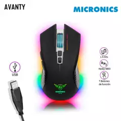 MICRONICS - Mouse Gamer Micronics Avanty RGB Iluminacion LED