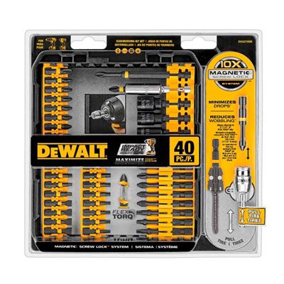 Juegos de puntas para ATORNILLADOR DE IMPACTO FlexTorq Dewalt 40 PCS.  DEWALT