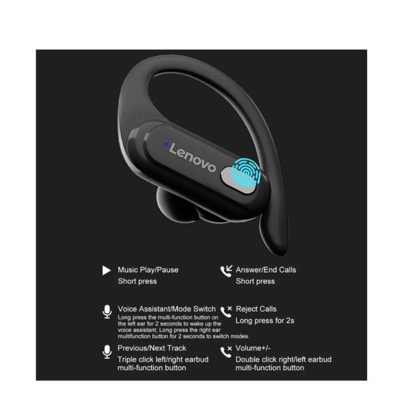 Genérico Lenovo Auriculares Bluetooth 5.3 XT60 TWS Auriculares