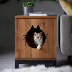 GENERICO - Casa para Gatos - Cat House Caramelo y negro