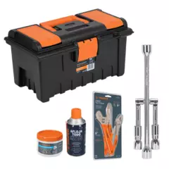 TRUPER - Kit de Limpieza y Mantenimiento de autos y Caja de herramientas Truper