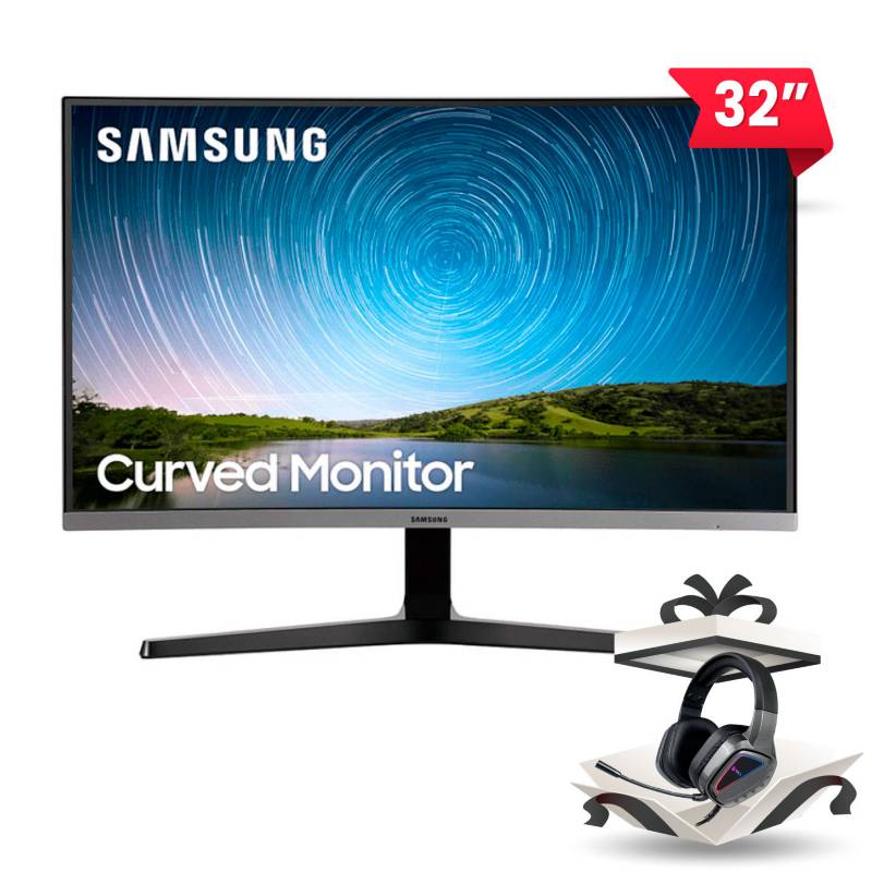 SAMSUNG - Monitor Samsung 32 LC32R500FHLXPE LED VA 1920x1080 + Audifono Gamer