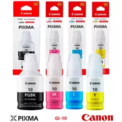 CANON - Tinta Canon GI-10 Kit x4 colores CMYBK