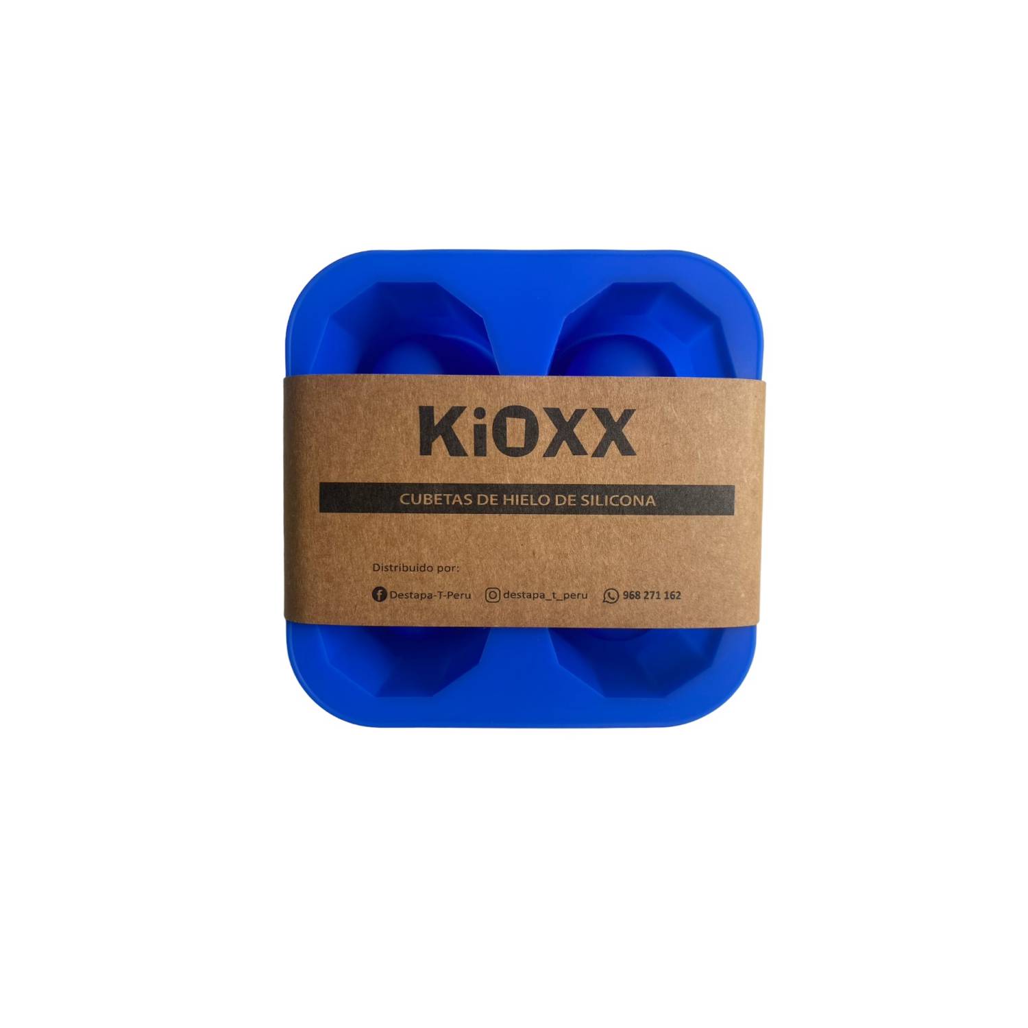 Cubeta de Hielo de Silicona KIOXX 15 Cavidades Azul