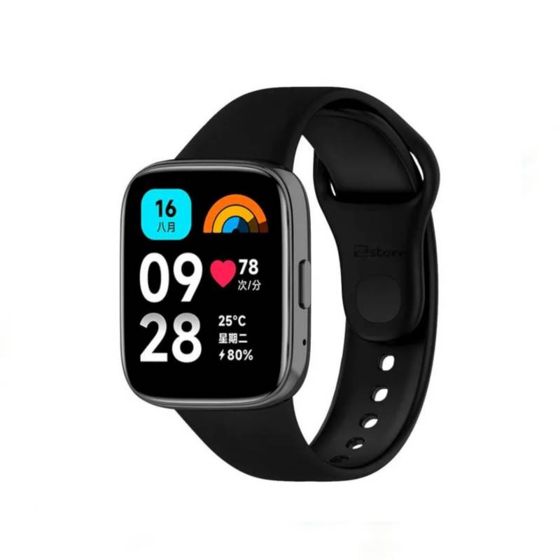 Correa de Silicona Para Xiaomi Watch 3 Active - Negro GENERICO