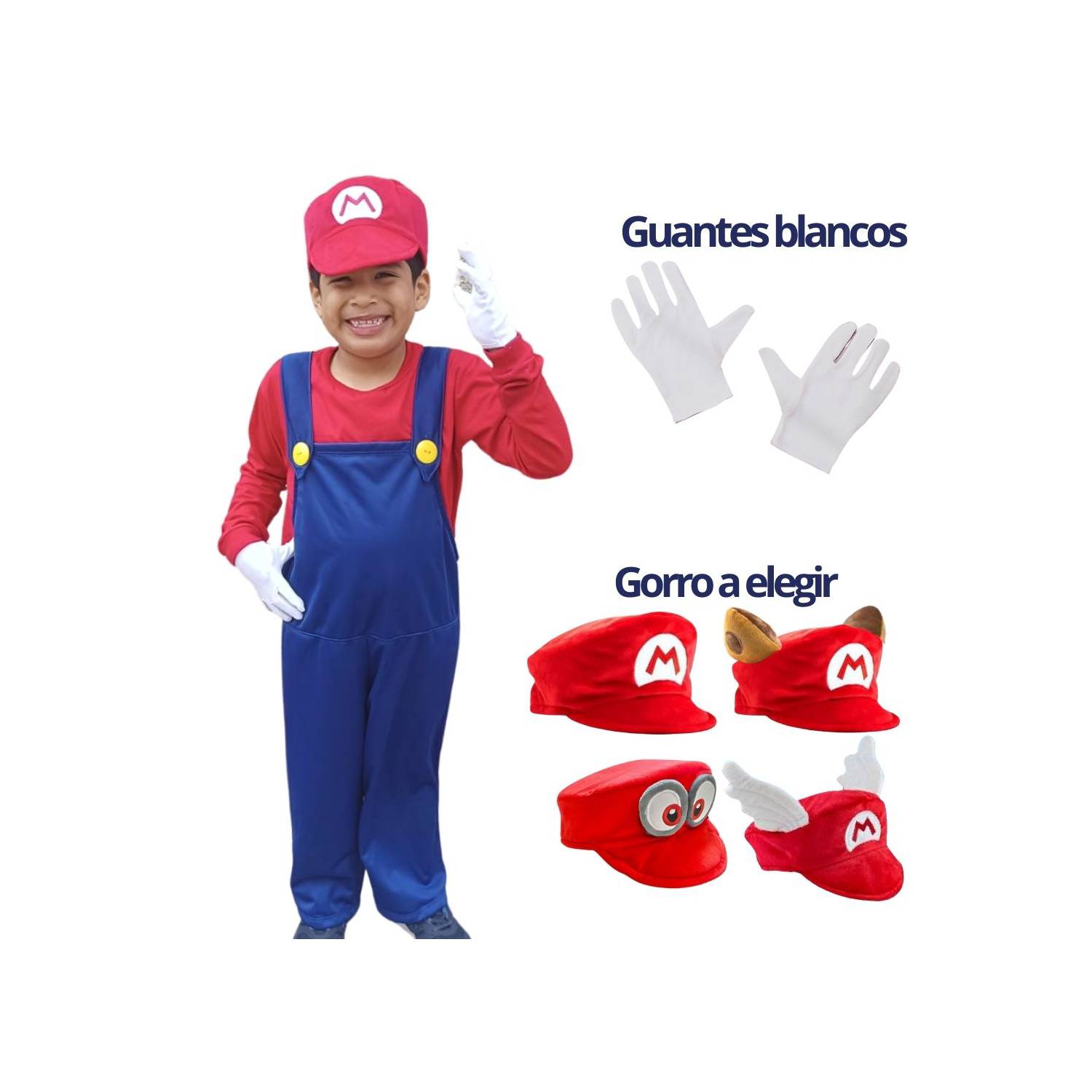 Disfraz De Super Mario Gorra Infantil