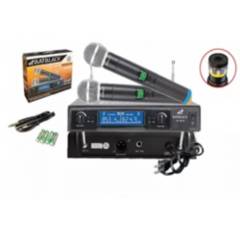 BATBLACK - Microfono De Mano Doble con pantalla digital VHF Batblack