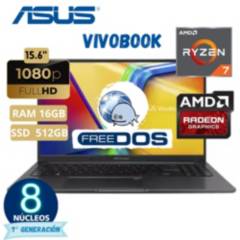 Laptop VivoBook M1503QA-MA207 Ryzen 7, 15.6"OLED, Ram 16gb, Ssd 512gb, Windows 11
