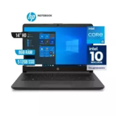 HP - Laptop HP Intel Core i5-12TH Ram 8GB Disco SSD 512GB Pantalla 14"  Mouse de Regalo
