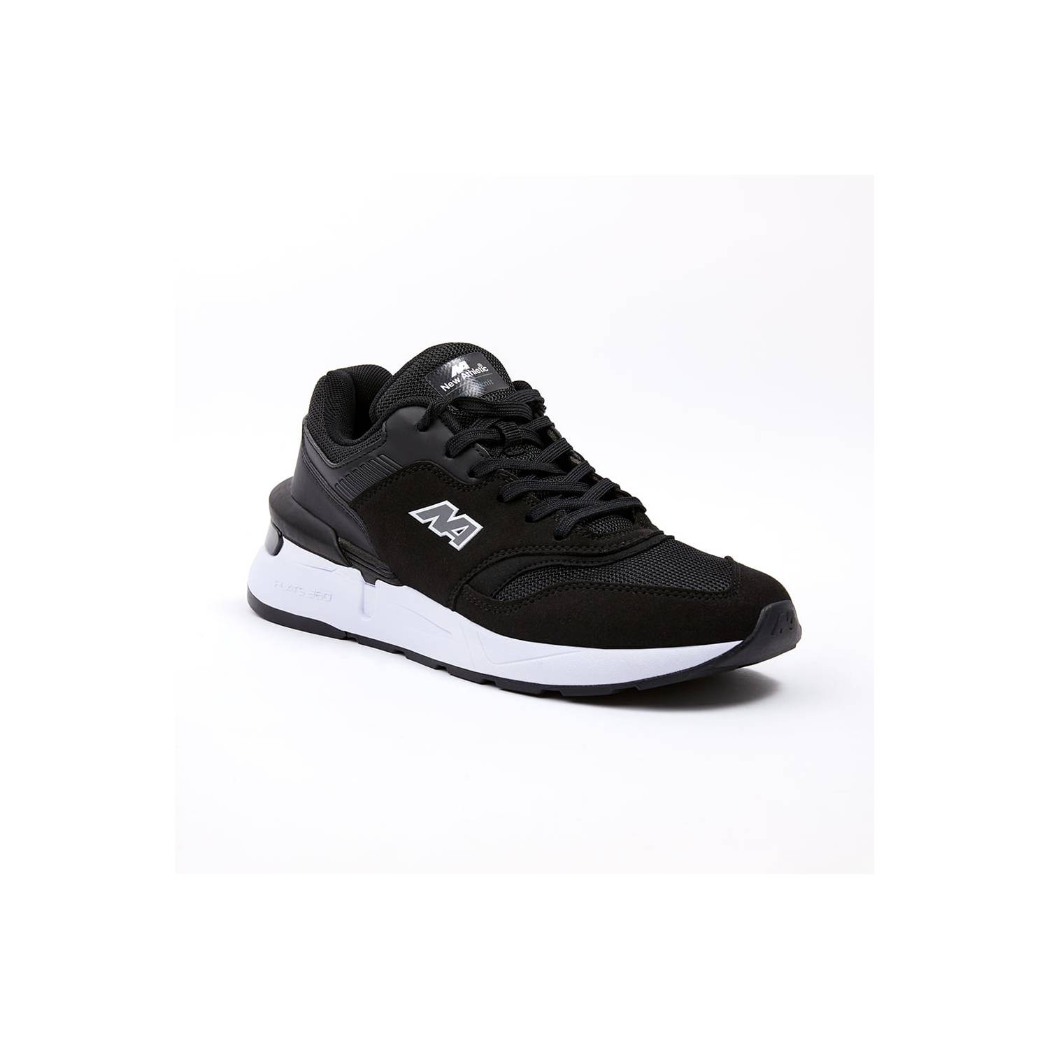 ZAPATILLAS NEW ATHLETIC LIFESTYLE FLATS360 NEGRO CON BLANCO HOMBRE