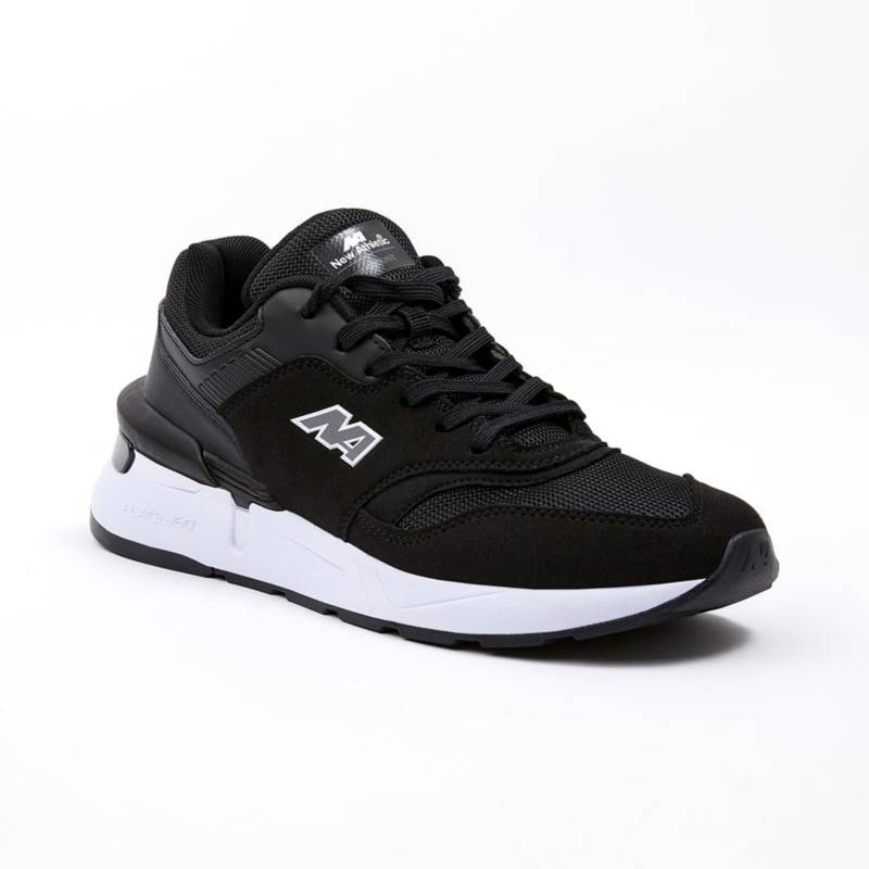 ZAPATILLAS NEW ATHLETIC LIFESTYLE FLATS360 NEGRO CON BLANCO HOMBRE