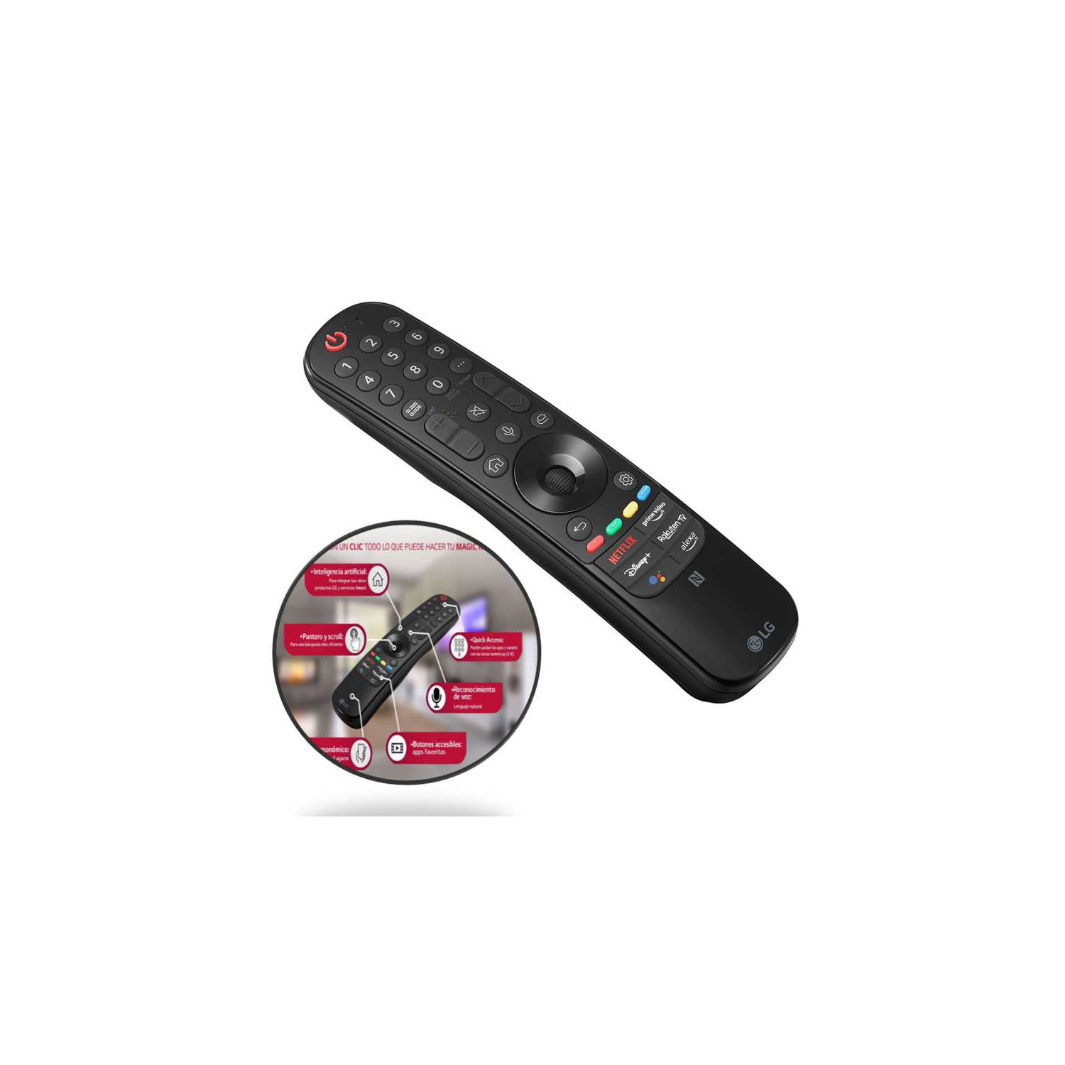 Control LG Magic Remote MR23GN 2023 + Funda Celeste Forescente LG