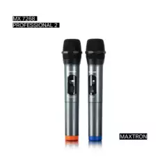 MAXTRON - Micrófono MAXTRON MX7268 PROFESSIONAL 2 Inalámbrico Dual