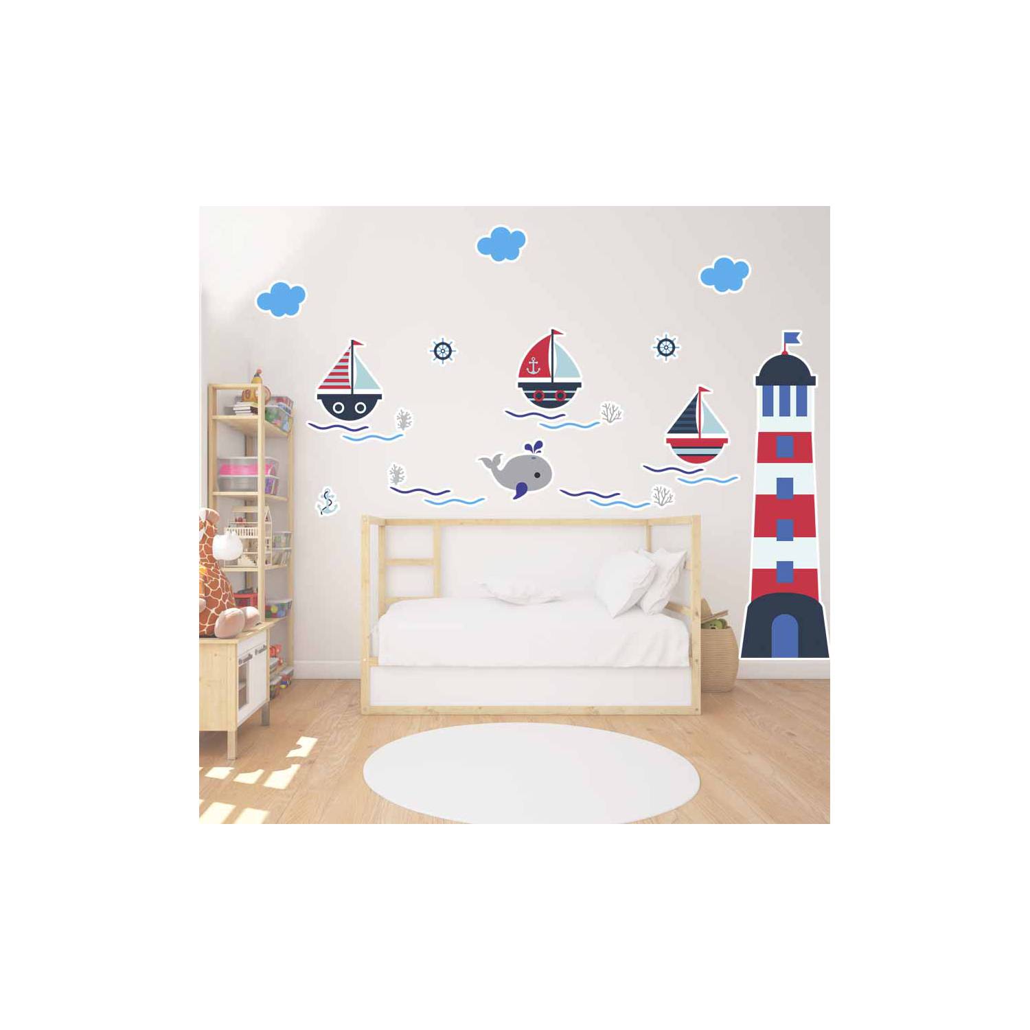 VINILO DECORATIVO PARED INFANTIL NAUTICO - W433