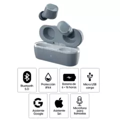 SKULL CANDY - Audifono Bluetooth Skullcandy Jib True Wireless 5.0 Chill Gray