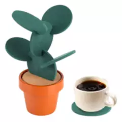 HYGGE - Juego de Posavasos Antideslizante con Soporte en Forma de Cactus