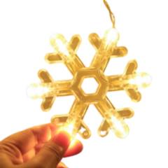 HYGGE - Cortina de Luz Led Copo de Nieve Guirnalda de Decoración