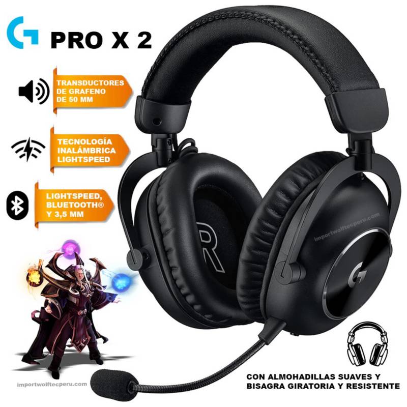 Logitech G PRO X 2 LIGHTSPEED Auriculares Inalámbricos Bluetooth Gaming  Negros