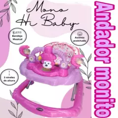 HI BABY - Andador de bebe con bandeja didáctica MONITO