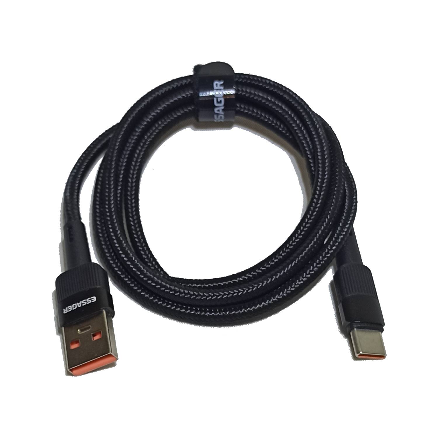 Cable De Carga Rapida Usb A Tipo C 1mt Reforzado Color Negro