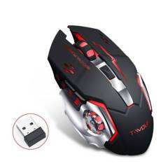 T-WOLF - Mouse Gamer Recargable Inalambrico Luz RGB - TWOLF