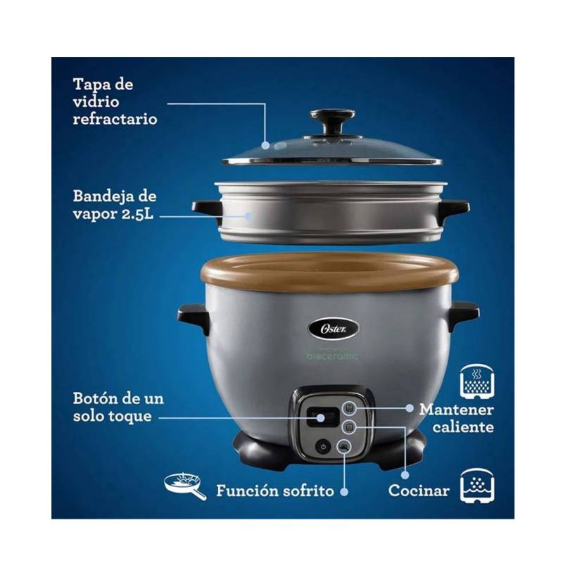 Olla arrocera Oster CKSTRC7130S053 2.2L