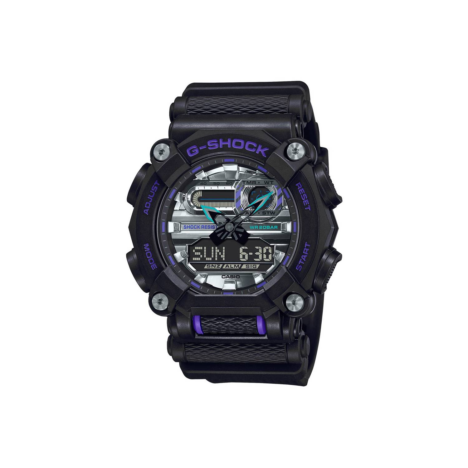 Ripley - RELOJ CASIO G-SHOCK GA900A-1A9 DIGITAL ANALÓGICO ACUÁTICO LUZ LED  CRONÓMETRO ALARMA - AMARILLO NEGRO