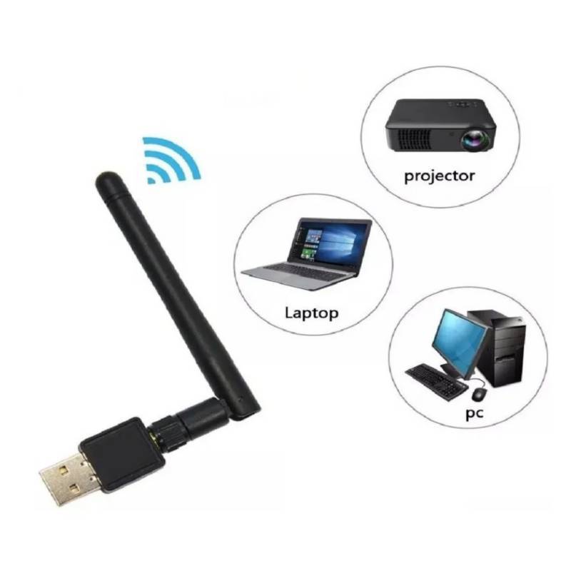 Antena Wifi Usb Adaptador Portatil Nano Wifi, Para Pc Laptop