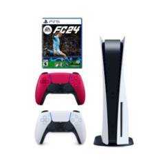 Consola PS5 Lector de Discos + Mando Dualsense Rojo + EA Sports FC 24