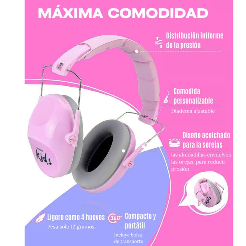 Comprar Auriculares anti ruido rosas