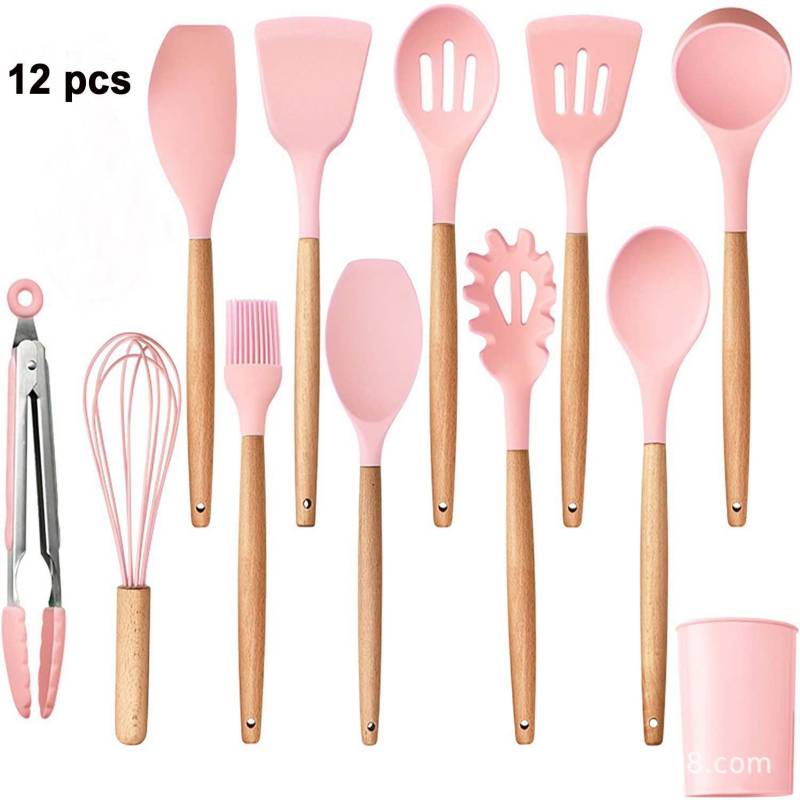 Set Utensilios Cocina Silicona Antiadherente Multifuncional GENERICO