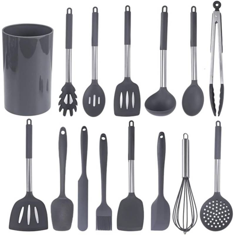 Set Utensilios Cocina Silicona Antiadherente Multifuncional GENERICO