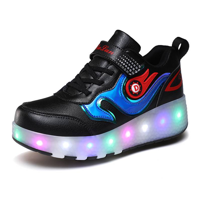Zapatillas con ruedas y luces LED recargables con USB niñas y niños  GENERICO