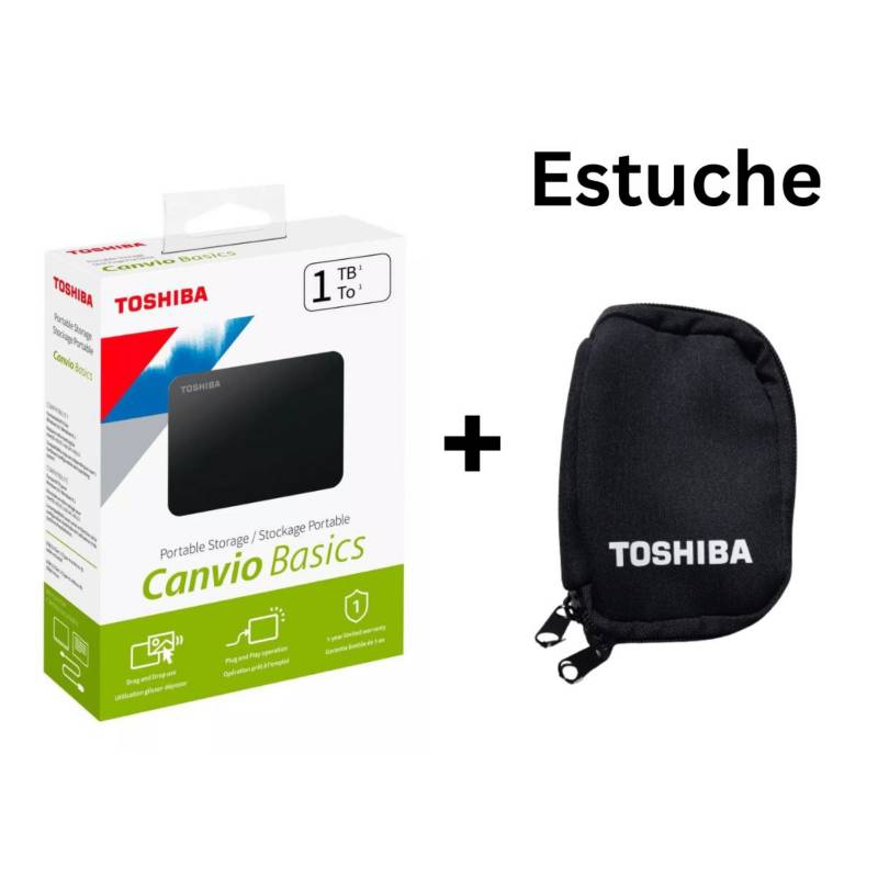 Disco Duro Externo Hdd 1tb Toshiba Estuche Protector TOSHIBA