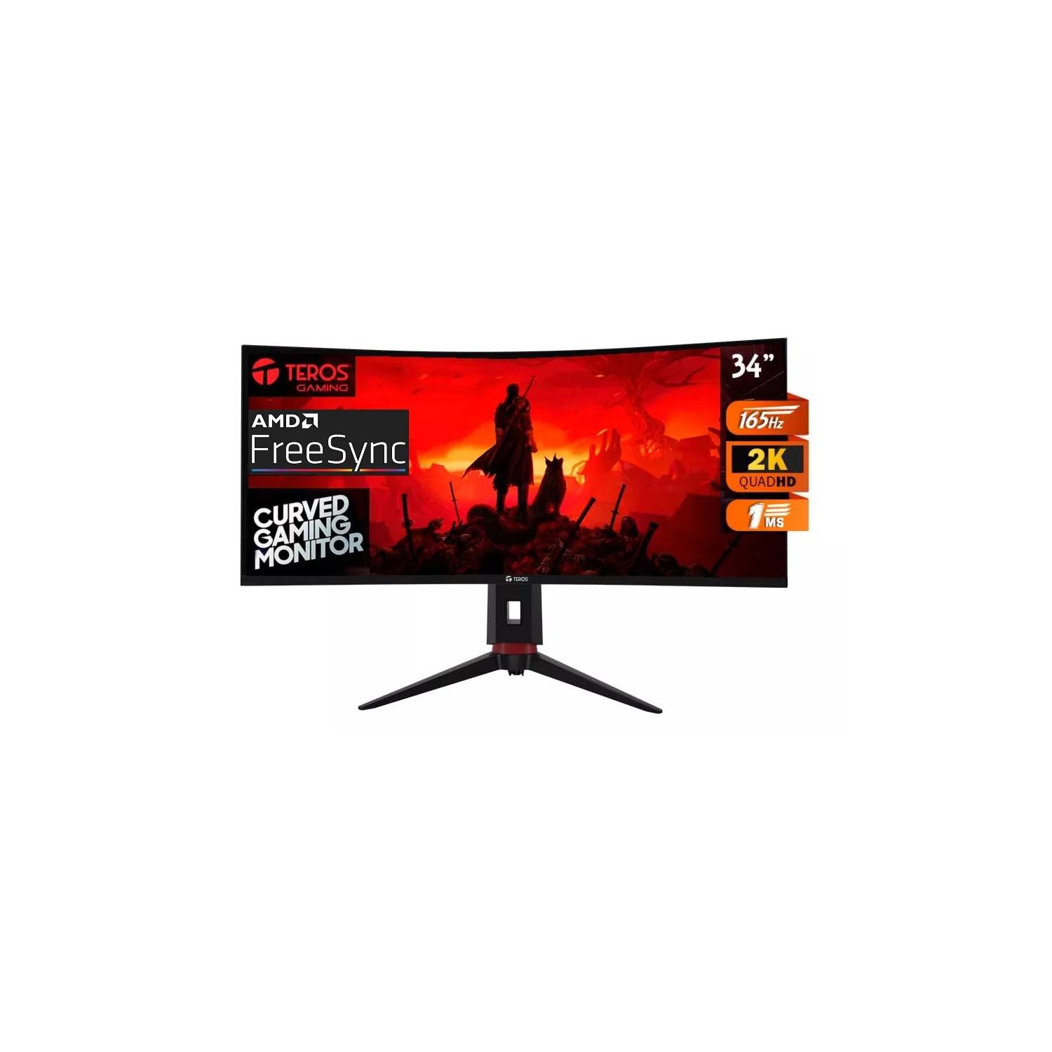 Monitor Teros Gaming Curvo Te-7350n 34 QHD 2K 165Hz 1ms