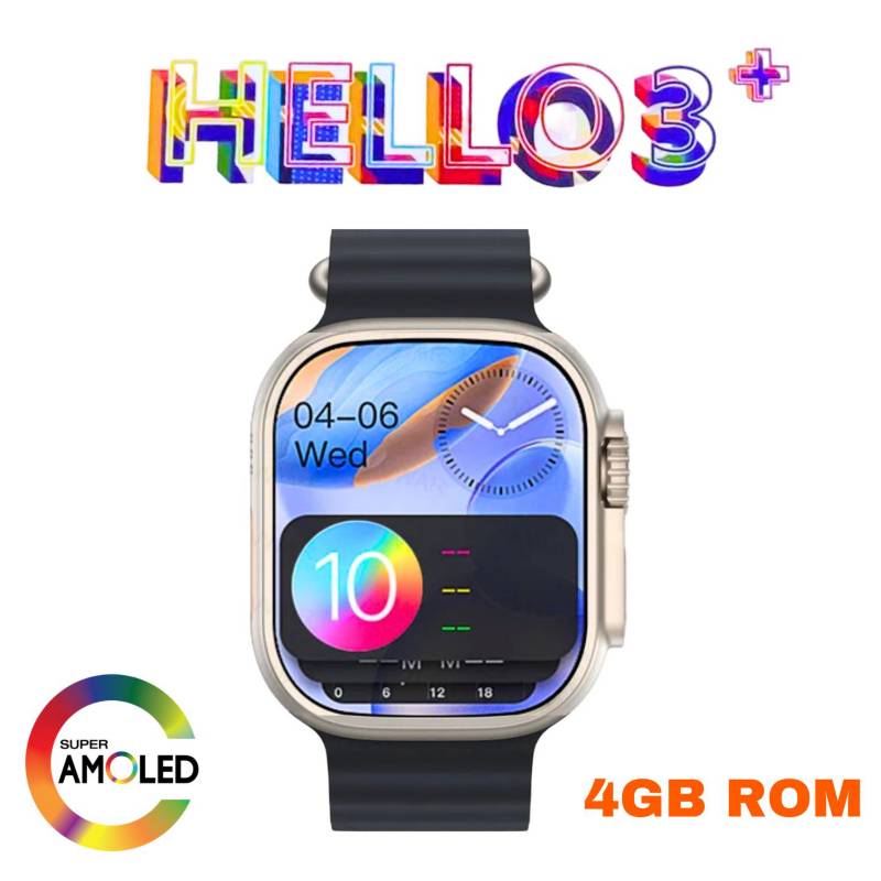 Smartwatch Hello Watch 3 Plus Ultra 4GB Color Negro OEM