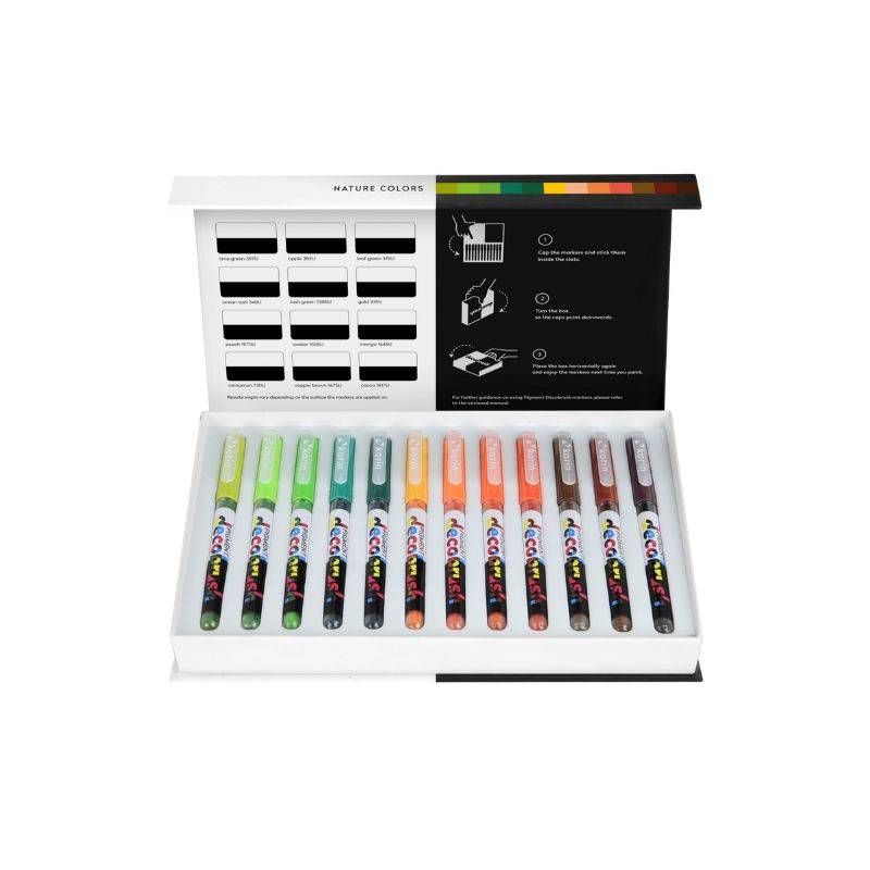 Karin markers Pigment Decobrush - Nature Colors - 12 colores GENERICO
