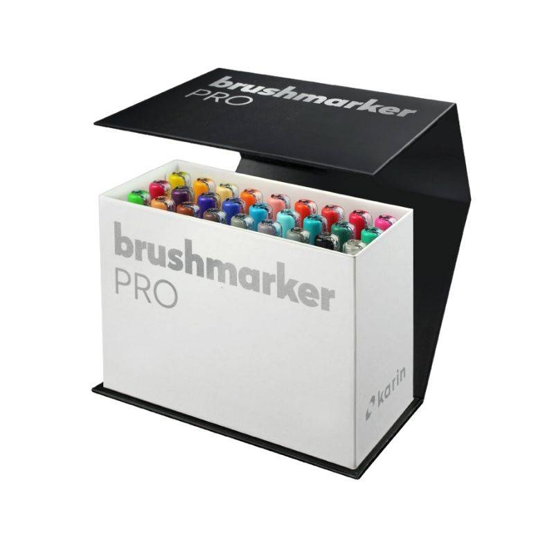 GENERICO - Karin Brush Markers PRO - MiniBox 26 colores + Blender