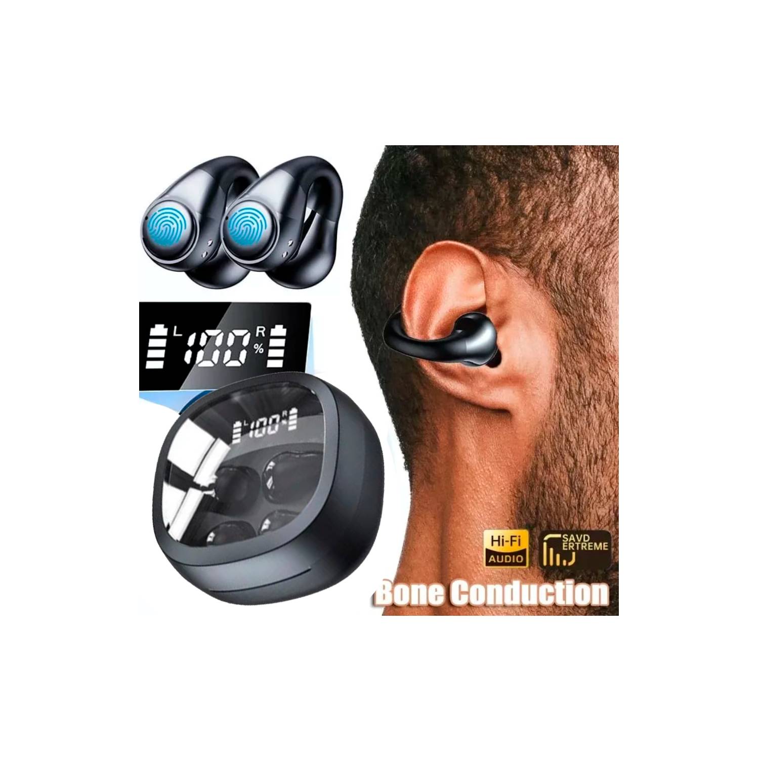 Auriculares Inalámbricos De Conducción Ósea Bluetooth 5.3