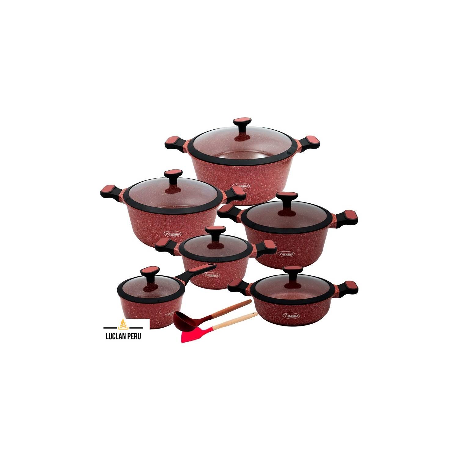 Set de Ollas Valeska Roca Volcanica 11 Pc - ECOMARKPERU