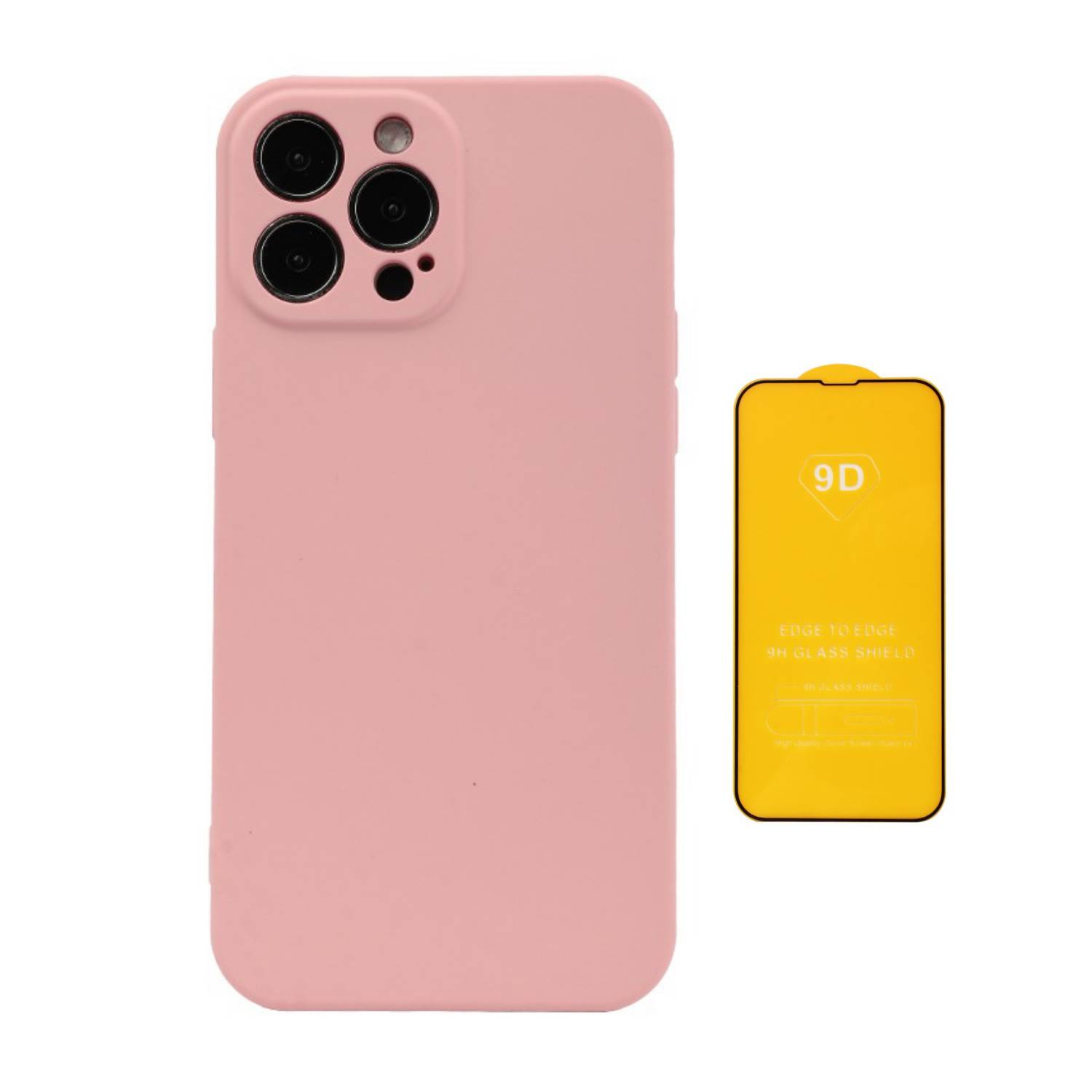 Funda iPhone 13 Pro silicón logo rosa