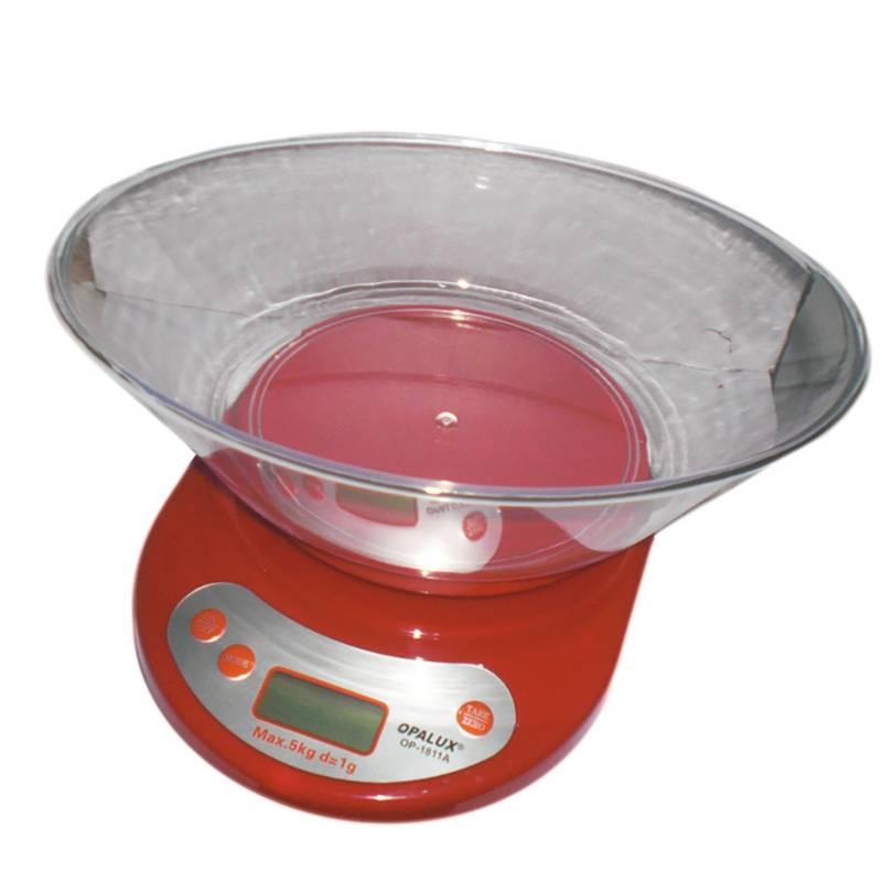 Balanza cocina reposteria con plato digital 1g a 5kg henkel