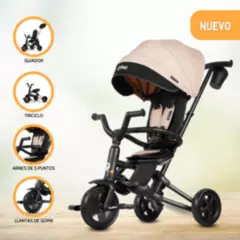 GENERICO - Triciclo Guiador Plegable para Niños  «NIELLO» Beige