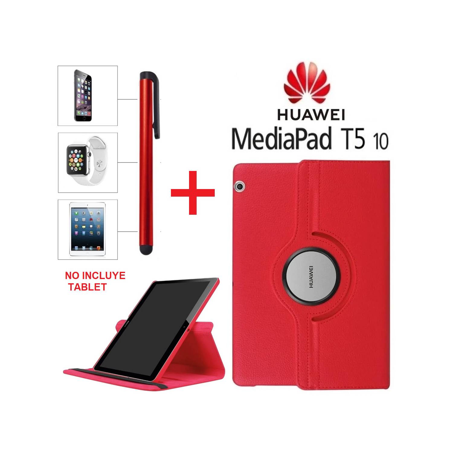 Funda Case + Lapiz Optico para Huawei MediaPad T5 10 Protector 360°  GENERICO